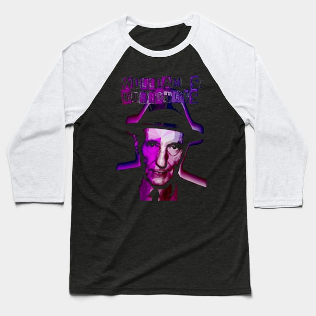 William S Burroughs Punk Design Baseball T-Shirt by HellwoodOutfitters